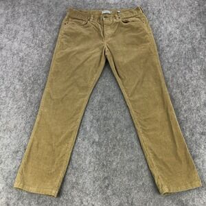 Vince Mens Corduroy Pants 32 BrownTan Slim Fit Straight 5 Pocket Chinos Mid Rise